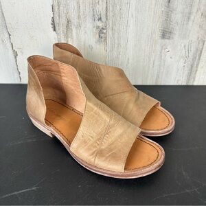 Free People | Leather Tan Leather Open-Toe Open-Ankle Shoes